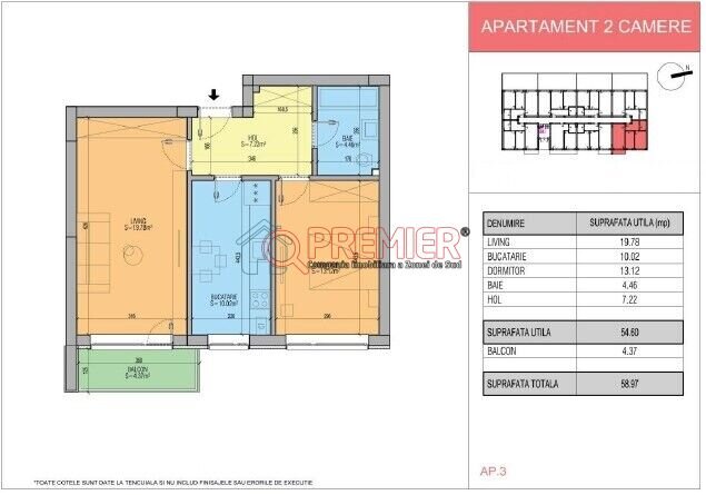 Primaria Popesti Leordeni, 2 camere decomandat